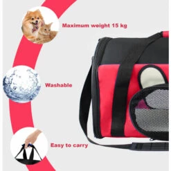 TODECO Sac De Transport Pour Animaux, Sac Pour Chats Et Chiens, 50 X 31 X 29 Cm, Rouge, Matériau: Mesh Material, Polyester - Rouge 7 TODECO Sac De Transport Pour Animaux, Sac Pour Chats Et Chiens, 50 X 31 X 29 Cm, Rouge, Matériau: Mesh Material, Polyester - Rouge -Cage, caisse et transport pour chien Soldes 35074950 3