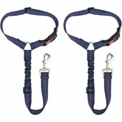 THSINDE Ceinture De Sécurité Pour Chien, 2 Pièces De Ceinture De Sécurité Pour Voiture Pour Animaux De Compagnie Appuie-tête Ceinture De Sécurité Réglable Pour Chiot Ceinture De Sécurité élastique Réfléchissante Connexion élastique à L'élastique Harnais De Voitur