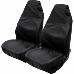 LITZEE Protections Universelles En Nylon Imperméable Pour Sièges Avant De Voiture 75 X 55 X 55 Cm (Set Of 2) Noir