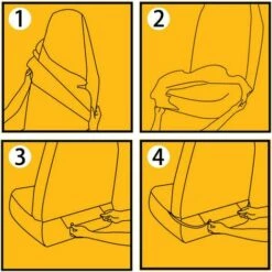 LITZEE Protections Universelles En Nylon Imperméable Pour Sièges Avant De Voiture 75 X 55 X 55 Cm (Set Of 2) Noir -Cage, caisse et transport pour chien Soldes 35462976 5