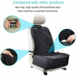 LITZEE Housse De Siège Auto Pour Chien Protection De Siège De Voiture Imperméable Et Résistante Aux Rayures Pour Chien. Convient à La Plupart Des Camions, Camionnettes Et Camping Car (noir). -Cage, caisse et transport pour chien Soldes 35462977 4