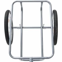 VidaXL Remorque De Vélo Avec Boîte De Transport Pliable 50L Gris 50 Kg - Gris -Cage, caisse et transport pour chien Soldes 35848210 5