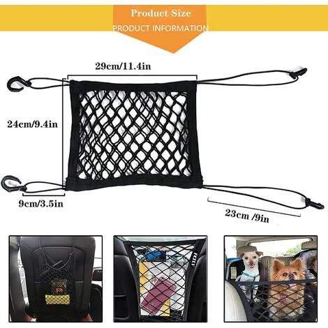 AIDUCHO Barrière De Sépararion Souple De Siège Arrière De Voiture Pour Chiens,Réduit Les Distractions Pendant La Conduite,Double Filet De Protection Bloc De Sécurité Siège Arrière Voiture 4 AIDUCHO Barrière De Sépararion Souple De Siège Arrière De Voiture Pour Chiens,Réduit Les Distractions Pendant La Conduite,Double Filet De Protection Bloc De Sécurité Siège Arrière Voiture – Image 4