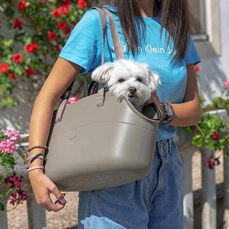 Ferplast WITH ME PRO Sac Avec Filet De Protection Pour Le Transport De Petits Chiens Ou Lapins. Variante WITH-ME PRO - Mesures: 21.5 X 43.5 X H 27 Cm - Taupe - Taupe 3 Ferplast WITH ME PRO Sac Avec Filet De Protection Pour Le Transport De Petits Chiens Ou Lapins. Variante WITH-ME PRO - Mesures: 21.5 X 43.5 X H 27 Cm - Taupe - Taupe – Image 3