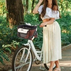 ABCRITAL Paniers De Vélo Pour Chiens Avant Petit Chat Guidon De Vélo Sac De Vélo Oxford Tissu Porte-Chien Pour Voyage Shopping -Cage, caisse et transport pour chien Soldes 36473711 5