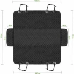 BETTERLIFE Pet Housse Protection Voiture Chien, Housse De Siège Pour Chien, Protection De Siège Chien Avec Ceinture De Sécurité Pour Animaux Domestiques, Imperméable & Antidérapant, 147 * 137cm -Cage, caisse et transport pour chien Soldes 36878885 3
