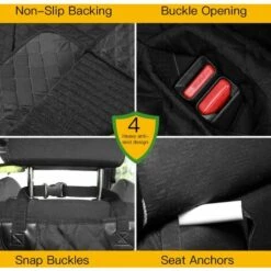 BETTERLIFE Pet Housse Protection Voiture Chien, Housse De Siège Pour Chien, Protection De Siège Chien Avec Ceinture De Sécurité Pour Animaux Domestiques, Imperméable & Antidérapant, 147 * 137cm -Cage, caisse et transport pour chien Soldes 36878885 5