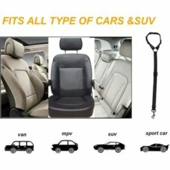 BETTERLIFE Harnais Voiture Pour Chiens Lot De 2 Une Sangle Réglable Ceinture Et Harnais Ceinture Chien Parfaits Pour Voitures Auto Laisse Ceinture Chat Animaux Nylon 46 To 79 Cm -Cage, caisse et transport pour chien Soldes 36878899 4