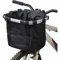 BETTERLIFE Panier De Vélo Avant Pliant,Paniers Vélo Pour Chien,Amovible Vélo Guidon Panier,Porte-Chien Chat Pour Bicyclette,Cycle Avant Toile Panier Transporteur,Facile à Installer,pour Cyclistes