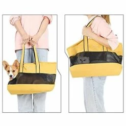 BETTERLIFE Petit Sac Pour Animal De Compagnie Portable Pour Sortir Chat Et Chien, Sac En Toile Respirant, Sac Pour Animal Domestique, Sac à Bandoulière Pour Chien (jaune) -Cage, caisse et transport pour chien Soldes 36878925 3