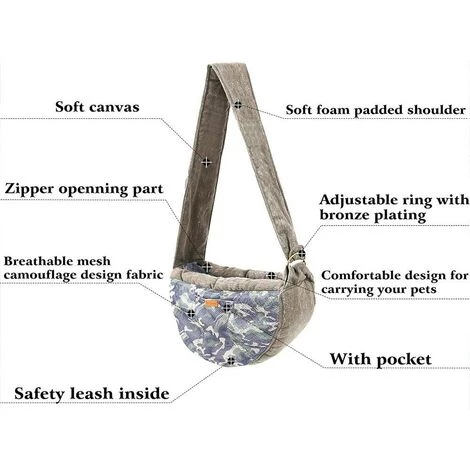 BETTERLIFE Sac De Transport Pour Petit Chien Chat Sac à Bandoulière Respirant Camouflage Sac De Voyage Chien Chiot Pour Petite Animaux Domestique Jusqu’à 7kg(Vert) 3 BETTERLIFE Sac De Transport Pour Petit Chien Chat Sac à Bandoulière Respirant Camouflage Sac De Voyage Chien Chiot Pour Petite Animaux Domestique Jusqu’à 7kg(Vert) – Image 3