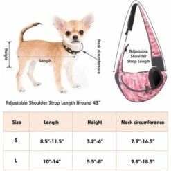 ILOVEMILAN Harnais Pour Chien, Sac Suspendu à L'avant, Sac à Main Pour Chat Et Chiot, Voyage En Filet Respirant, Convient Aux Chiens De Compagnie De Petite Et Moyenne Taille Et Aux Sacs à Bandoulière Pour Chats - (camouflage Rouge, S) -Cage, caisse et transport pour chien Soldes 37089785 5