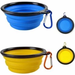 BETTERLIFE Lot De4Bols Pliables Pour Chien, Bol En Silicone D'eau Pour Chien De Voyage Portable Pour Chiot Chat Petit Et Moyen