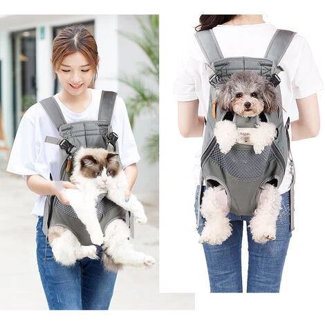 DONTODENT Sacs à Dos Pour Chiens Chiens De Taille Moyenne Sac De Transport Pour Chien Sac De Chien Sac De Transport Réglable Sac à Dos Pour La Randonnée, Les Voyages, Camping, Soutienjusqu'à 12 Kg Gris 1 DONTODENT Sacs à Dos Pour Chiens Chiens De Taille Moyenne Sac De Transport Pour Chien Sac De Chien Sac De Transport Réglable Sac à Dos Pour La Randonnée, Les Voyages, Camping, Soutienjusqu'à 12 Kg Gris