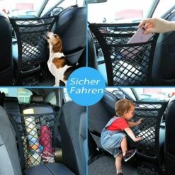 Filet De Coffre Filet De Voiture ， Filet Universel Avec Fermeture Velcro Filet De Coffre De Siège De Voiture Organisateur De Filet De Coffre Pour Filet De Coffre Universel Pour Voiture / SUV En Nylon (B) GrooFoo -Cage, caisse et transport pour chien Soldes 38228155 3