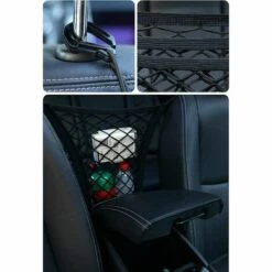 Filet De Coffre Filet De Voiture ， Filet Universel Avec Fermeture Velcro Filet De Coffre De Siège De Voiture Organisateur De Filet De Coffre Pour Filet De Coffre Universel Pour Voiture / SUV En Nylon (B) GrooFoo -Cage, caisse et transport pour chien Soldes 38228155 4