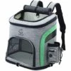 BEARSU Pet Dog Carrier Backpack, Sac De Transport Pour Animaux De Compagnie Avec Maille Pour Chats De Grande Taille, Chats, Sac De Voyage Portatif Pour Sac à Dos Pour Chiot (L, Vert Upgrade)