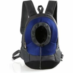 AIDUCHO Sacs De Transport Pour Chiens Sac à Dos, Sac De Transport En Maille Réglable Pour Animaux De Compagnie Head Out Dogs Cats Backpacks, Sac De Transport Extérieur Pour Animaux De Compagnie Pour Chiens Et Chats Petit Bleu