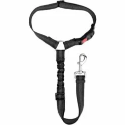 ECHOO Ceinture De Sécurité Pour Chien, Ceinture De Sécurité 2 En 1, Ceinture De Sécurité Pour Chien Réglable Pour Voiture, Ceinture De Sécurité Pour Chien Avec Amortissement élastique Pour Toutes Les Races De Chiens, Chats, (noir)