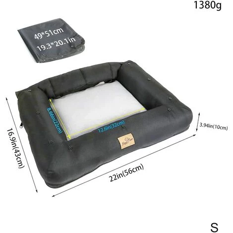 BINGO PAW Panier Chien Chat Voiture 3 En 1 Siège Auto Chien Voiture Etanche Déhoussable Pour Siège De Voiture - 56x43x10cm 3 BINGO PAW Panier Chien Chat Voiture 3 En 1 Siège Auto Chien Voiture Etanche Déhoussable Pour Siège De Voiture - 56x43x10cm – Image 3