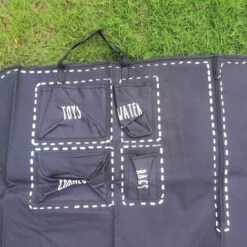 THSINDE Tapis De Voiture Pour Chien épaissis Imperméables Et Anti-rayures Tapis De Voiture Pour Chien Tapis De Coffre Arrière Pour Chien Anti-sale Gris (impression De Carte) 1 Pièce