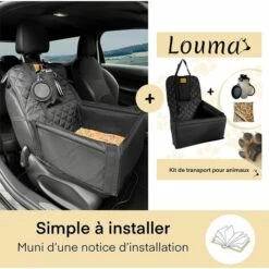BARES Siège Auto Panier Pour Chien En Tissu Imperméable Protection Couverture Protège Banquette Voiture Avec Ceinture Universel Coussin Gourde Gamelle Pour Friandise Accessoire Pour Chien Chiot Chat -Cage, caisse et transport pour chien Soldes 40294897 4