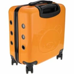 PrimeMatik - Valise De Transport Des Animaux De Compagnie En Plastique Rigide Orange -Cage, caisse et transport pour chien Soldes 40439569 5