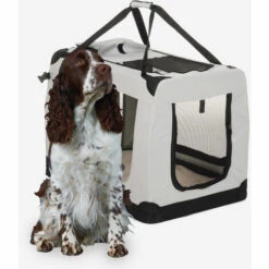 BELLA PET Sac De Transport En Tissu Pliable Pour Chiens Et Chats De Taille Moyenne 78x53,5x58cm Oliver XL | Gris -Cage, caisse et transport pour chien Soldes 40467673 3