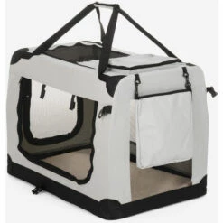 BELLA PET Sac De Transport En Tissu Pliable Pour Chiens Et Chats De Taille Moyenne 78x53,5x58cm Oliver XL | Gris -Cage, caisse et transport pour chien Soldes 40467673 5