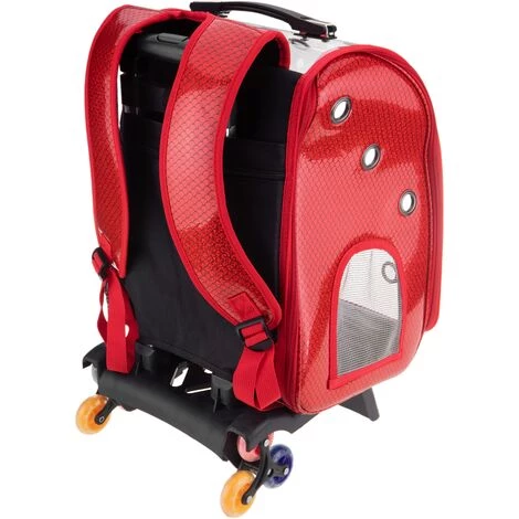 PrimeMatik - Sac à Dos à Roulettes Pour Le Transport D'animaux Domestiques, De Chats Et De Chiens 2 PrimeMatik - Sac à Dos à Roulettes Pour Le Transport D'animaux Domestiques, De Chats Et De Chiens – Image 2