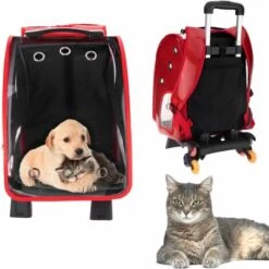 PrimeMatik - Sac à Dos à Roulettes Pour Le Transport D'animaux Domestiques, De Chats Et De Chiens 7 PrimeMatik - Sac à Dos à Roulettes Pour Le Transport D'animaux Domestiques, De Chats Et De Chiens -Cage, caisse et transport pour chien Soldes 40494558 3