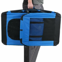 [pro.tec] Cage De Transport Pour Chien Box De Transport Pour Chien Chenil Polyester Pliant Bleu Taille XXL -Cage, caisse et transport pour chien Soldes 4064809 5