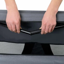 [pro.tec] Cage De Transport Pour Chien Box De Transport Pour Chien Chenil Polyester Pliant Gris Taille XL -Cage, caisse et transport pour chien Soldes 4064815 4