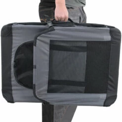 [pro.tec] Cage De Transport Pour Chien Box De Transport Pour Chien Chenil Polyester Pliant Gris Taille XL -Cage, caisse et transport pour chien Soldes 4064815 5