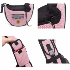 BARES Sacs De Transport Bandoulière Porteur De Compagnie Chien Chat Petit Chiot Sac À Bandoulière Voyage Tote Mains Libre Sling Pliable Sac À Dos, Gris -Cage, caisse et transport pour chien Soldes 41012127 3