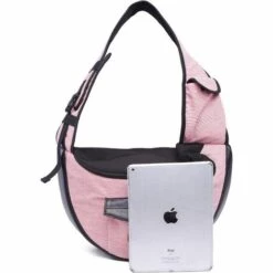 BARES Sacs De Transport Bandoulière Porteur De Compagnie Chien Chat Petit Chiot Sac À Bandoulière Voyage Tote Mains Libre Sling Pliable Sac À Dos, Gris -Cage, caisse et transport pour chien Soldes 41012127 5