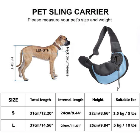 LONGZIMING Pet Sling Carrier, Petit Chien Chat Sling Sac De Transport Pour Animaux De Compagnie Sûr Réversible Confortable Lavable En Machine Poche Réglable Simple Épaule, S, Bleu Clair 5 LONGZIMING Pet Sling Carrier, Petit Chien Chat Sling Sac De Transport Pour Animaux De Compagnie Sûr Réversible Confortable Lavable En Machine Poche Réglable Simple Épaule, S, Bleu Clair – Image 5