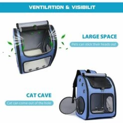 ECHOO Sac A Dos Transport Chien,Sac à Dos Pour Animal De Compagnie Pliable,Bandoulière Réglable,Tapis En Laine Lavable,Respirant Sac à Dos De Transport Pour Chat Pour Randonnée Camping Plein Air,Bleu 7 ECHOO Sac A Dos Transport Chien,Sac à Dos Pour Animal De Compagnie Pliable,Bandoulière Réglable,Tapis En Laine Lavable,Respirant Sac à Dos De Transport Pour Chat Pour Randonnée Camping Plein Air,Bleu -Cage, caisse et transport pour chien Soldes 41379461 3