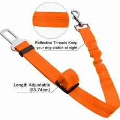 LONGZIMING Ceinture De Sécurité Pour Chien, 2 Paquets De Ceinture De Sécurité Réglable Pour Voiture Pour Animaux De Compagnie, Harnais De Voiture Pour Chien élastique Et Durable, Ceinture De Sécurité Pour Véhicule En Nylon Réfléchissant Pour Petit Chien De Grande Ta -Cage, caisse et transport pour chien Soldes 41468230 3