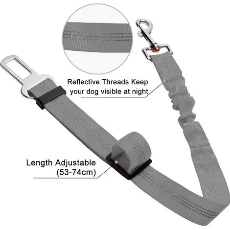 LONGZIMING Ceinture De Sécurité Pour Chien, 2 Paquets De Ceinture De Sécurité Réglable Pour Voiture Pour Animaux De Compagnie, Harnais De Voiture Pour Chien élastique Et Durable, Ceinture De Sécurité Pour Véhicule En Nylon Réfléchissant Pour Petit, Moyen Grand Chien 3 LONGZIMING Ceinture De Sécurité Pour Chien, 2 Paquets De Ceinture De Sécurité Réglable Pour Voiture Pour Animaux De Compagnie, Harnais De Voiture Pour Chien élastique Et Durable, Ceinture De Sécurité Pour Véhicule En Nylon Réfléchissant Pour Petit, Moyen Grand Chien – Image 3