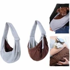 TRIOMPHE Sac De Transport Pour Chat/Chien, Single-épaule Sling Sac De Transport Pour Chien Et Chat Animaux De Compagnie Sling Sac Transporteur Titulaire, Gris -Cage, caisse et transport pour chien Soldes 41486080 4