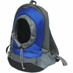 TRIOMPHE Pet Porte-sac à Dos Chien Sac De Transport De Voyage Sac à Dos De Ventral Poitrine Transporteur Sacs Pour Petit Animaux (Bleu)