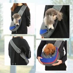 BETTERLIFE BETTE Sac Transport Chien, Sling Dog Sac Transport Chat Avec Bandoulière Réglable Et Crochet De Collier Pour Les Petits Chiens Jusqu'à 5 Kg -Cage, caisse et transport pour chien Soldes 41557070 5