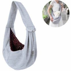 LONGZIMING Porte-bébé Pour Chien Et Chat - Sac De Papoose Réversible Mains Libres Pour Animaux De Compagnie - Réglable - Conception Souple Et Fourre-tout - Convient Aux Chiots, Petits Chiens Et Chats Pour Les Voyages En Plein Air, Gris