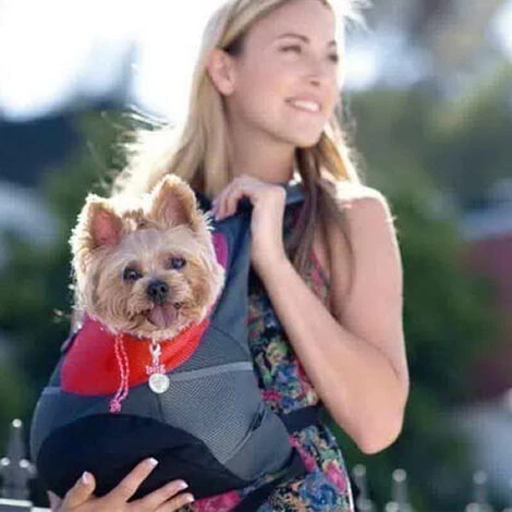 LONGZIMING Sac à Dos Pour Animaux De Compagnie, Sac Avant Chien Chat Avec Tête Respirante Pour Petits Chiens De Taille Moyenne Pour Les Randonnées De Voyage En Plein Air, Rouge, S 3 LONGZIMING Sac à Dos Pour Animaux De Compagnie, Sac Avant Chien Chat Avec Tête Respirante Pour Petits Chiens De Taille Moyenne Pour Les Randonnées De Voyage En Plein Air, Rouge, S – Image 3
