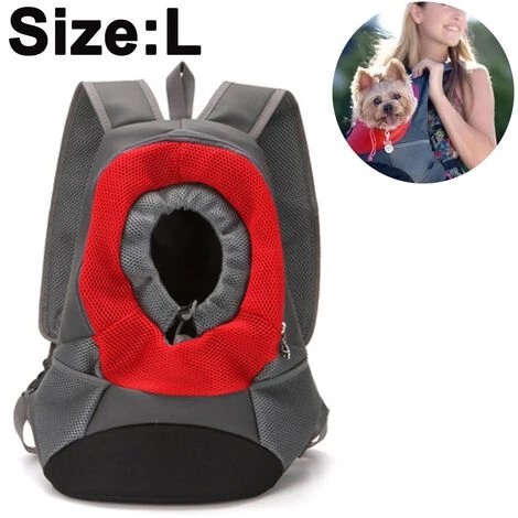 LONGZIMING Sac à Dos Pour Animaux De Compagnie, Sac Avant Chien Chat Avec Tête Respirante Pour Petits Chiens De Taille Moyenne Pour Les Randonnées En Plein Air, Rouge, L 1 LONGZIMING Sac à Dos Pour Animaux De Compagnie, Sac Avant Chien Chat Avec Tête Respirante Pour Petits Chiens De Taille Moyenne Pour Les Randonnées En Plein Air, Rouge, L