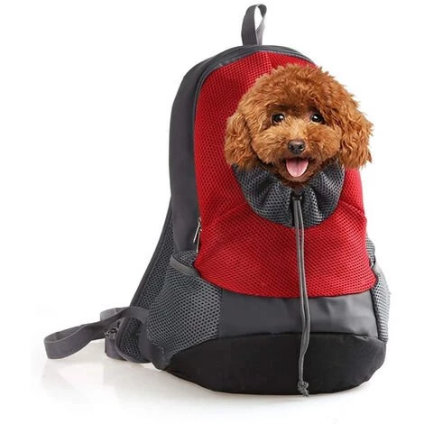 LONGZIMING Sac à Dos Pour Animaux De Compagnie, Sac Avant Chien Chat Avec Tête Respirante Pour Petits Chiens De Taille Moyenne Pour Les Randonnées En Plein Air, Rouge, L 2 LONGZIMING Sac à Dos Pour Animaux De Compagnie, Sac Avant Chien Chat Avec Tête Respirante Pour Petits Chiens De Taille Moyenne Pour Les Randonnées En Plein Air, Rouge, L – Image 2