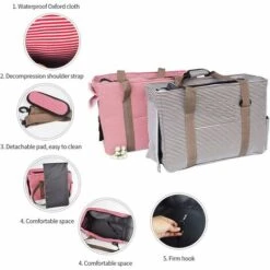 ECHOO Sac De Transport Pour Chiens Bolsos Transporteur Pour Chien Sac Pour Chat Transport Sac Transport Pour Chats Petit Chien Aérienne Approuvé，Medium，Rose -Cage, caisse et transport pour chien Soldes 41824524 3
