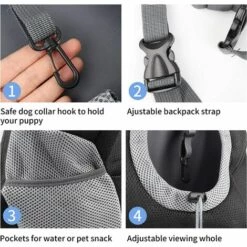 Sac à Dos Pour Chien Macaron, Transporteur Pour Animaux De Compagnie Portable Et Confortable, Sac De Transport Pour Animaux De Compagnie Pour Le Vélo, La Randonnée, Les Voyages, Le Shopping (S, Noir) 8 Sac à Dos Pour Chien Macaron, Transporteur Pour Animaux De Compagnie Portable Et Confortable, Sac De Transport Pour Animaux De Compagnie Pour Le Vélo, La Randonnée, Les Voyages, Le Shopping (S, Noir) -Cage, caisse et transport pour chien Soldes 42741107 4