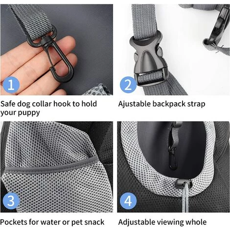 Sac à Dos Pour Chien Macaron, Transporteur Pour Animaux De Compagnie Portable Et Confortable, Sac De Transport Pour Animaux De Compagnie Pour Le Vélo, La Randonnée, Les Voyages, Le Shopping (S, Noir) 4 Sac à Dos Pour Chien Macaron, Transporteur Pour Animaux De Compagnie Portable Et Confortable, Sac De Transport Pour Animaux De Compagnie Pour Le Vélo, La Randonnée, Les Voyages, Le Shopping (S, Noir) – Image 4